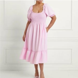 Hill House Pink Midi Dress